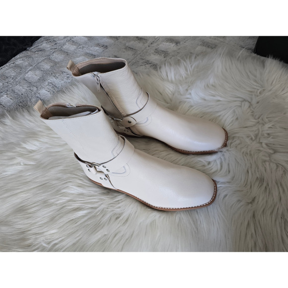 New Silent D Cream Leather Moto Boots - 40 EU (9.5-10 US) - Picture 6 of 6